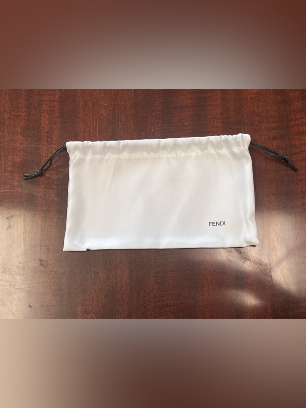 White Satin Drawstring Pouch